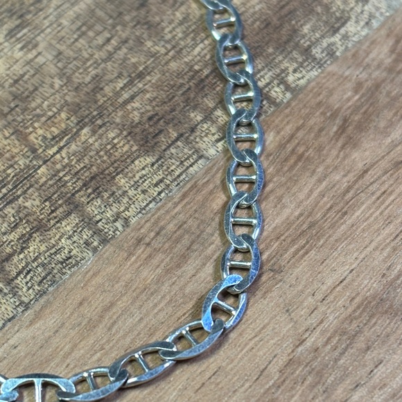 Sterling silver bracelet with mariner links - Picture 2 of 5